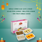 Best Sweets Combo for Diwali Gifts Kaju Katli 250Gm + Kesar Peda 250Gm + Milk Peda 250Gm + Dry Fruit Chikki 250Gm