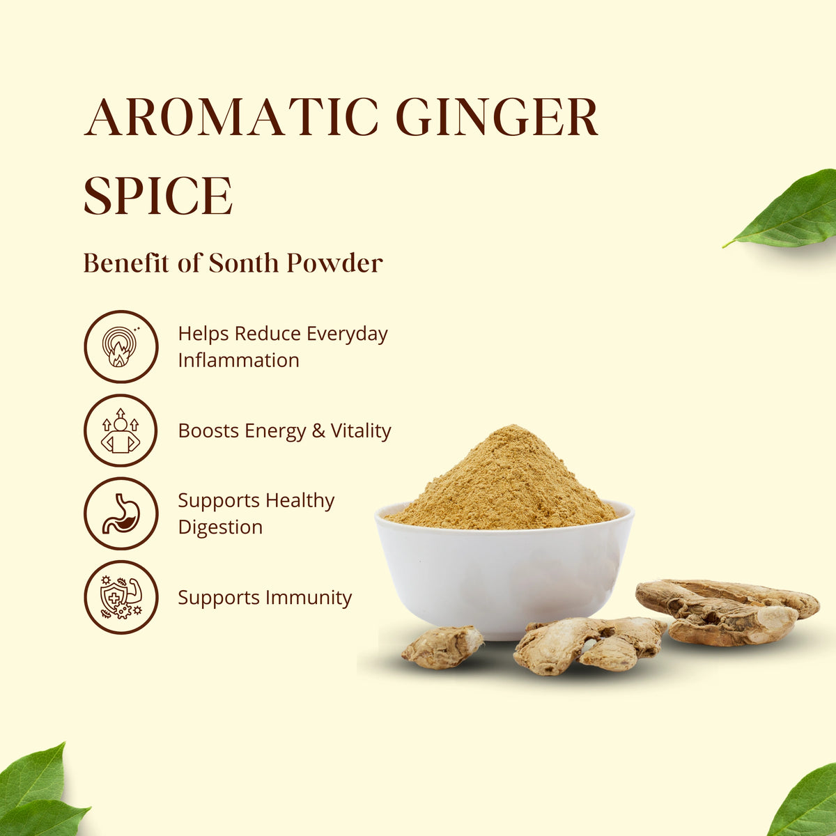 Sonth Powder - Aromatic Ginger Spice - ingredients and usage details