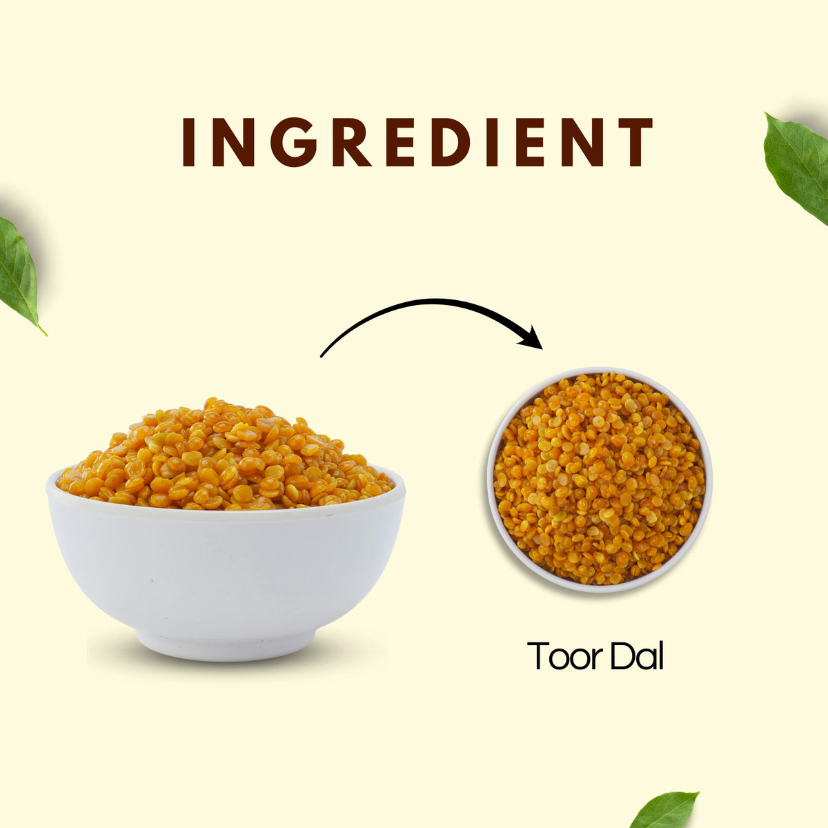 Tuver Dal | (Toor Dal) | Premium Quality Pigeon Peas Split - ingredients and usage details