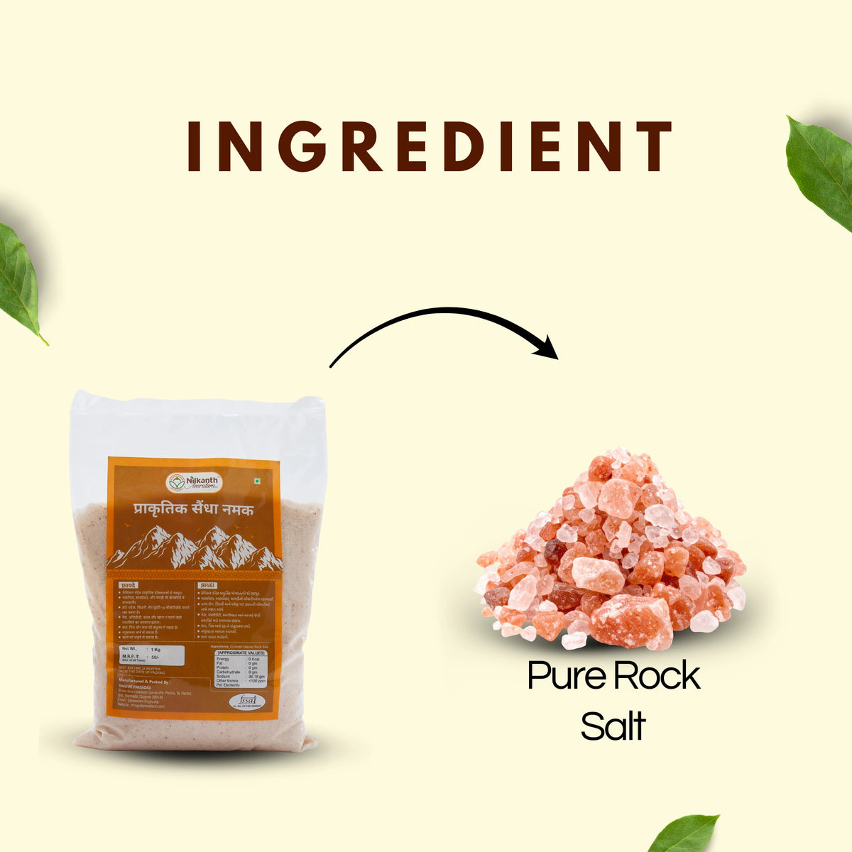 Sindhav Salt - Pure and Mineral-Rich Himalayan Salt - ingredients and usage details