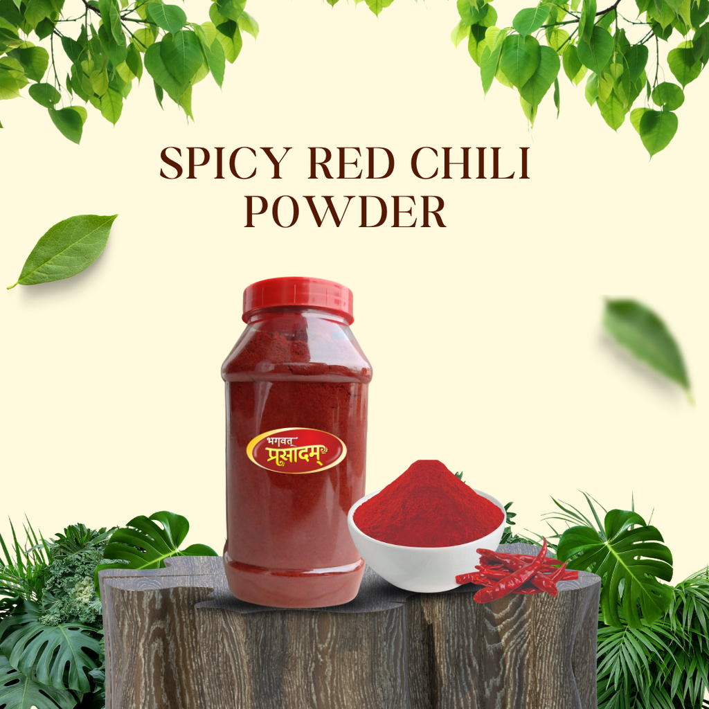 Red chilli powder in jar with dried red chillies