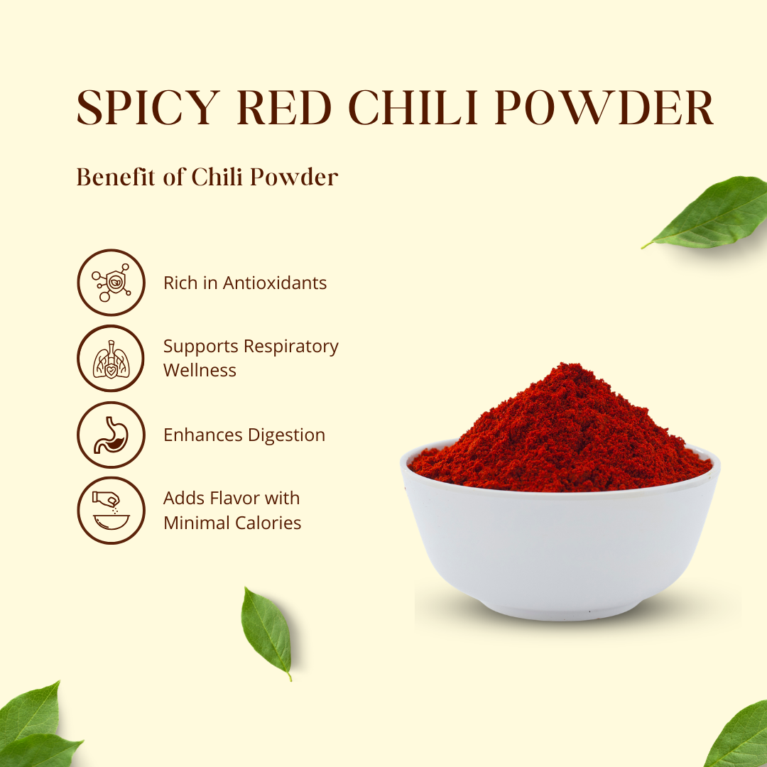 Red chilli powder in jar with dried red chillies