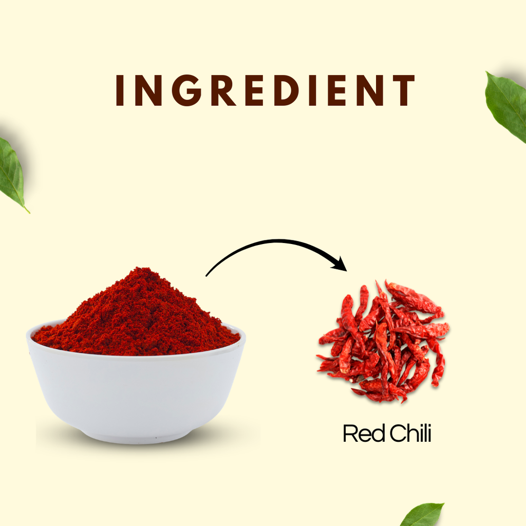 Authentic Indian Red Chili Powder 1 KG Pack - nutritional information label