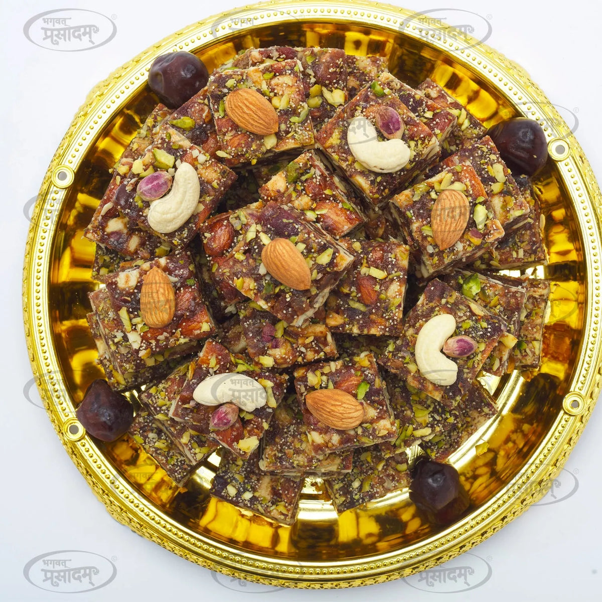 Authentic Gujarati Dry Fruits Chikki with Jaggery