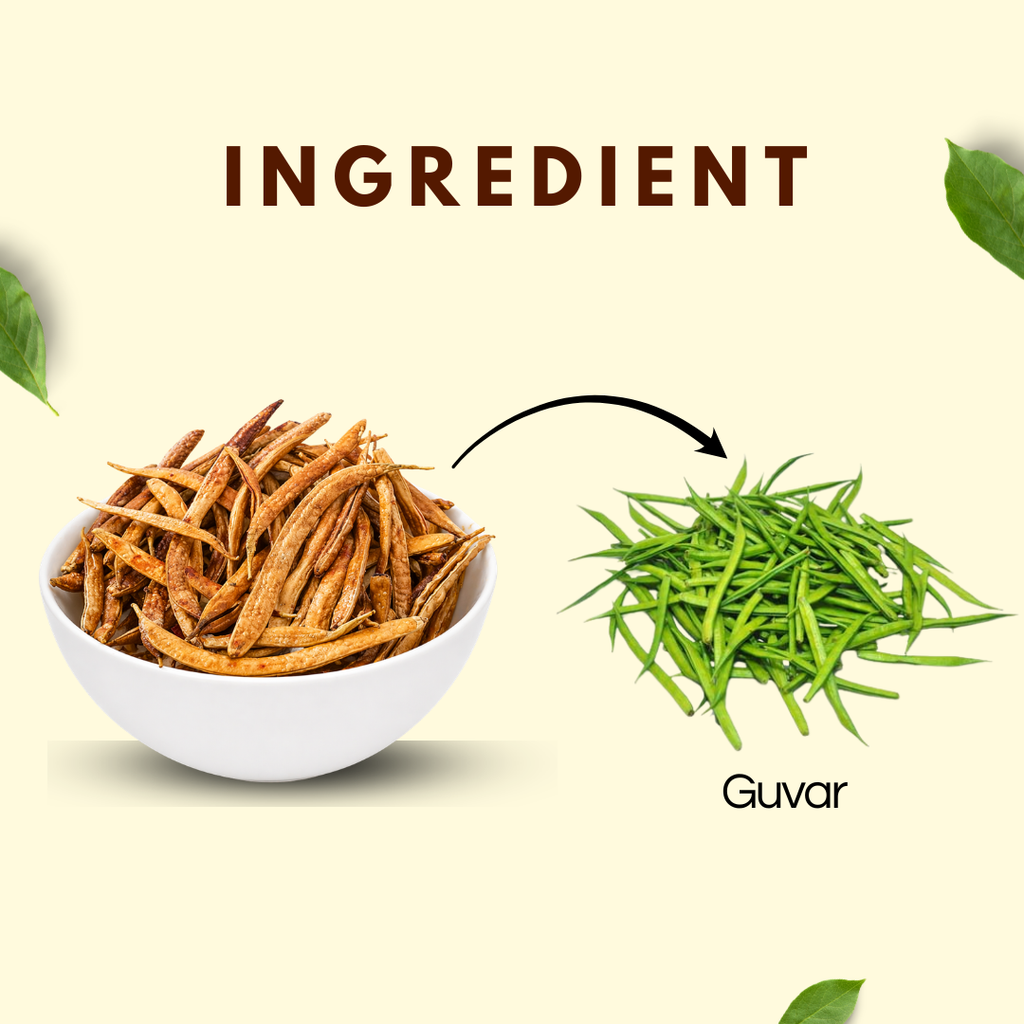 Guvar Kashari Dried Cluster Beans ingredients and usage