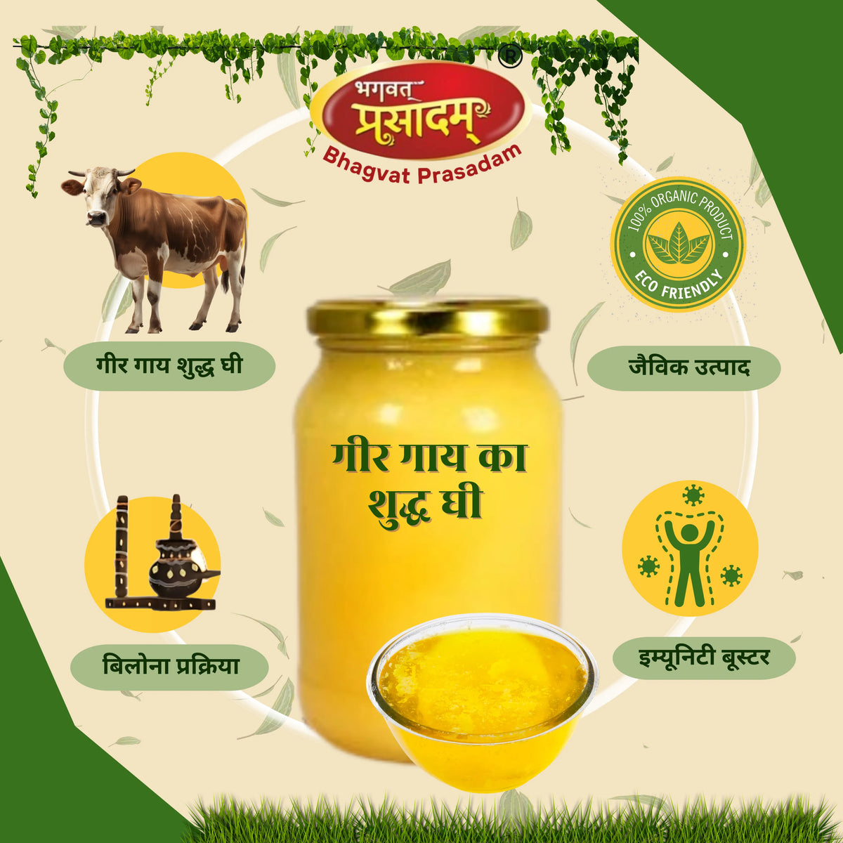 pure and aromatic traditional Indian clarified butter