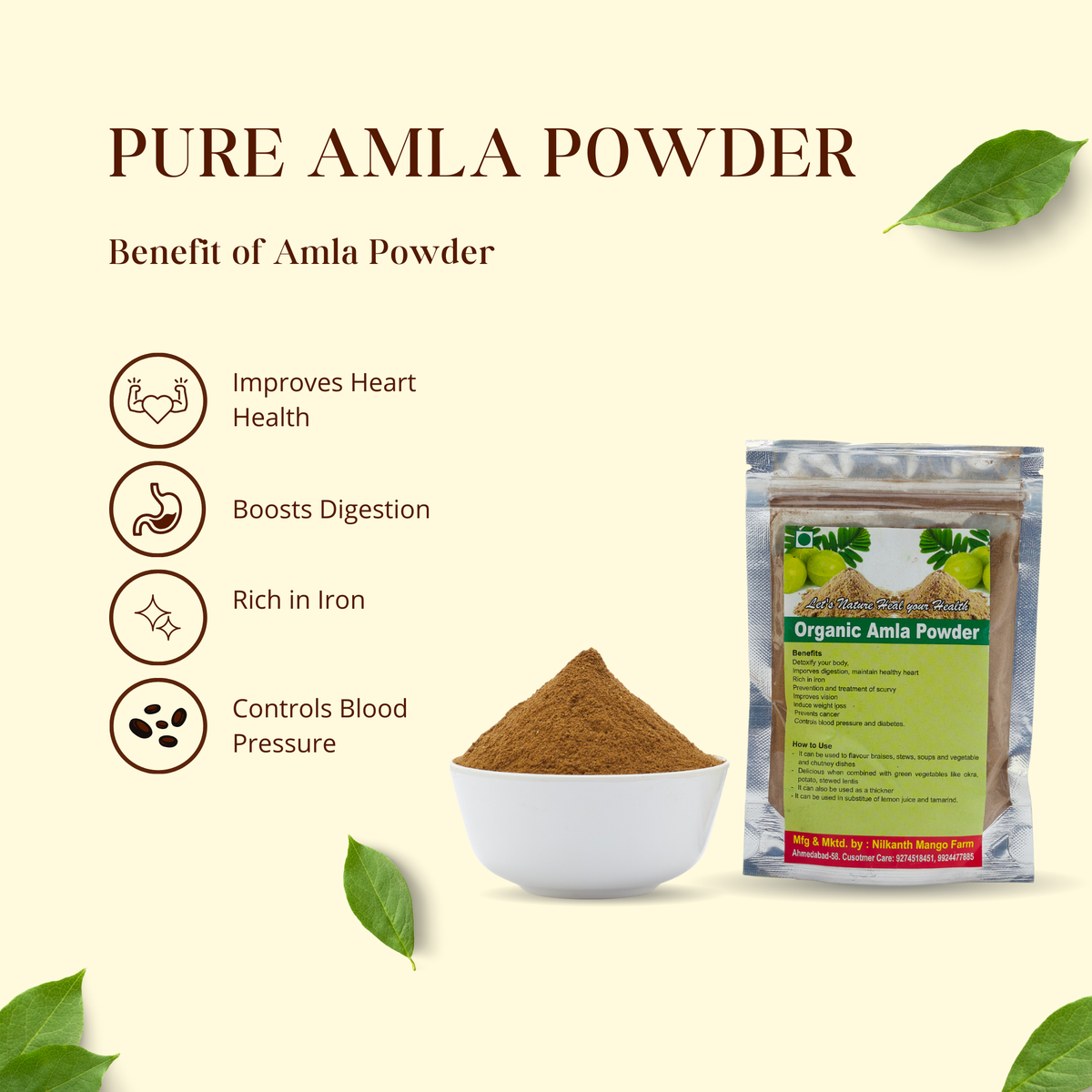 Natural Amla Powder by Bhagvat Prasadam