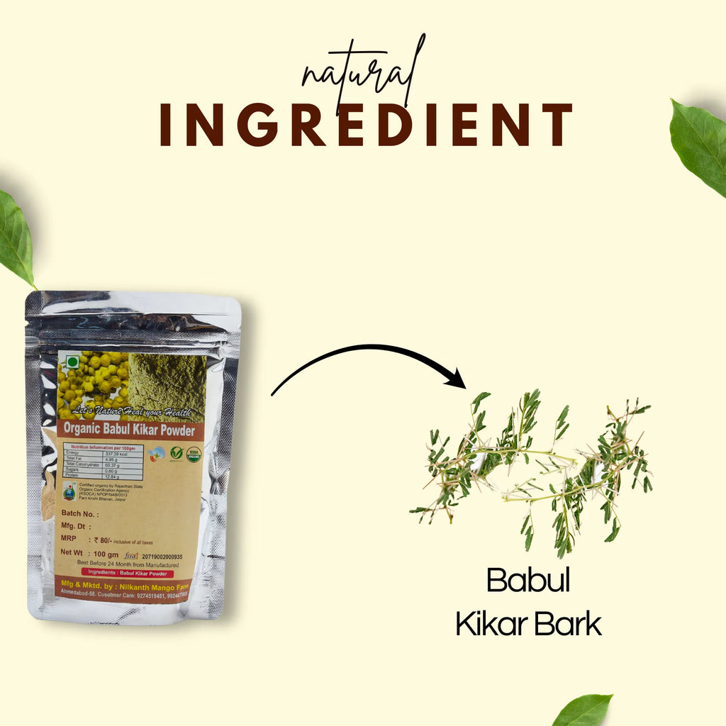 Ayurvedic Babul Bark Powder for Oral Care
