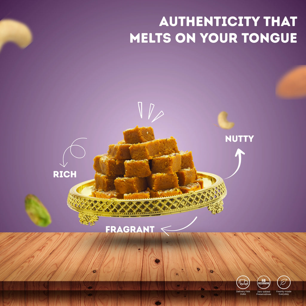 Mohanthal - Traditional Gujarati Sweet - product close-up view