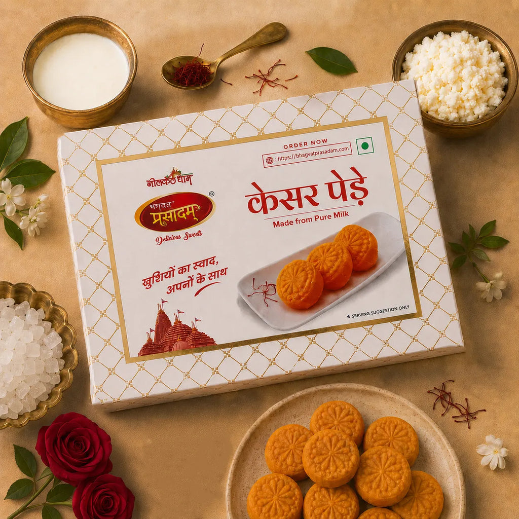 Fresh Kesar Peda Made with Pure Milk Solids