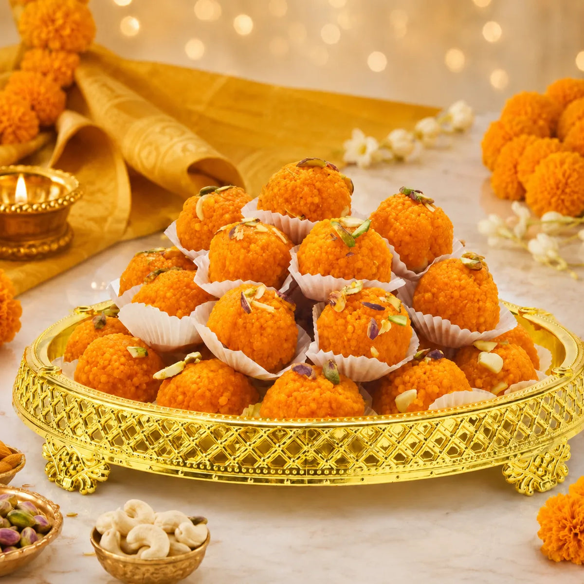 Motichur Laddu – Traditional Gujarati Sweet
